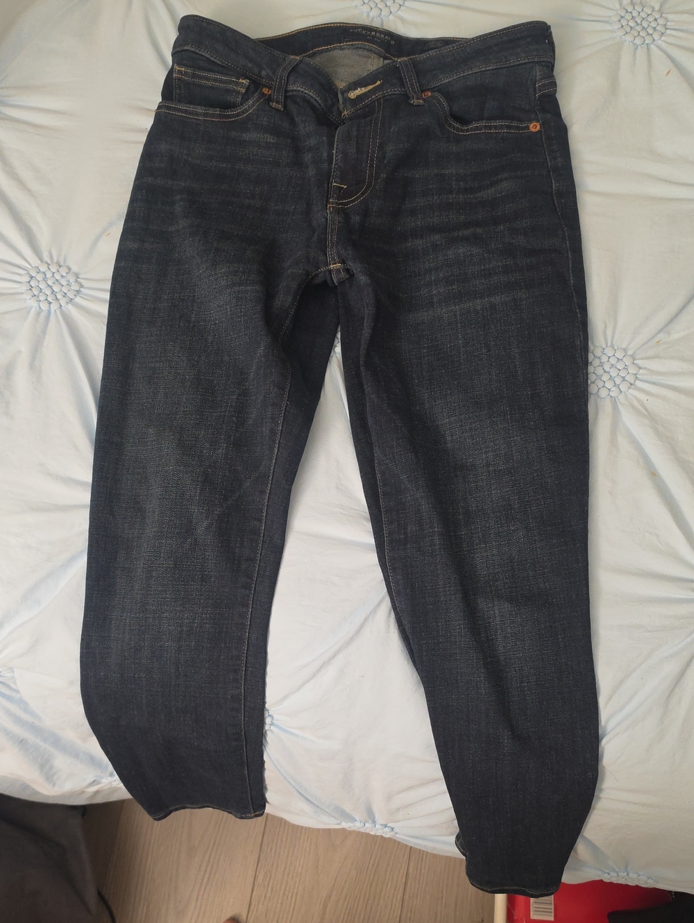 Lucky Brand Dark Indigo Jeans with Contrast Stitching